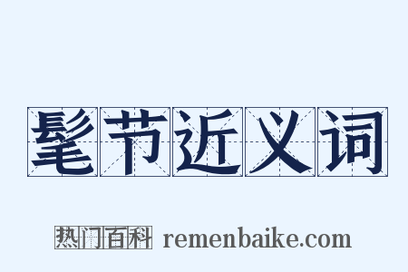髦节近义词是什么意思的图片